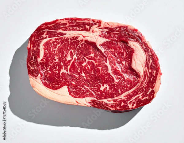 Fototapeta Raw ribeye steak