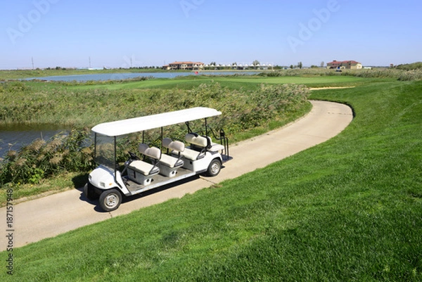 Obraz Golf cart in a golf course