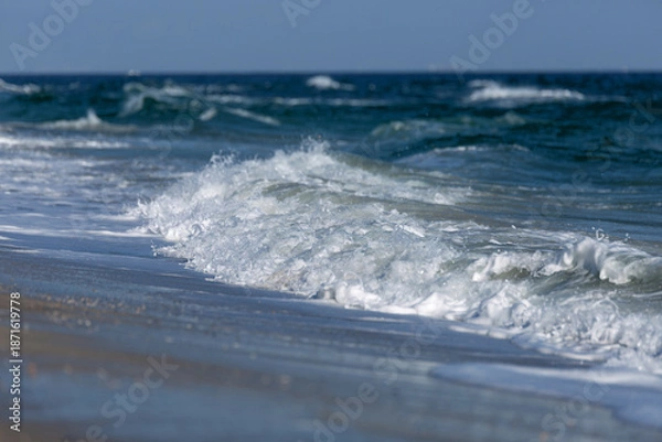 Obraz Sea waves breaking into foam