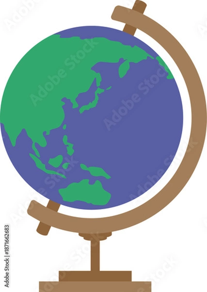Obraz 地球儀のイラスト