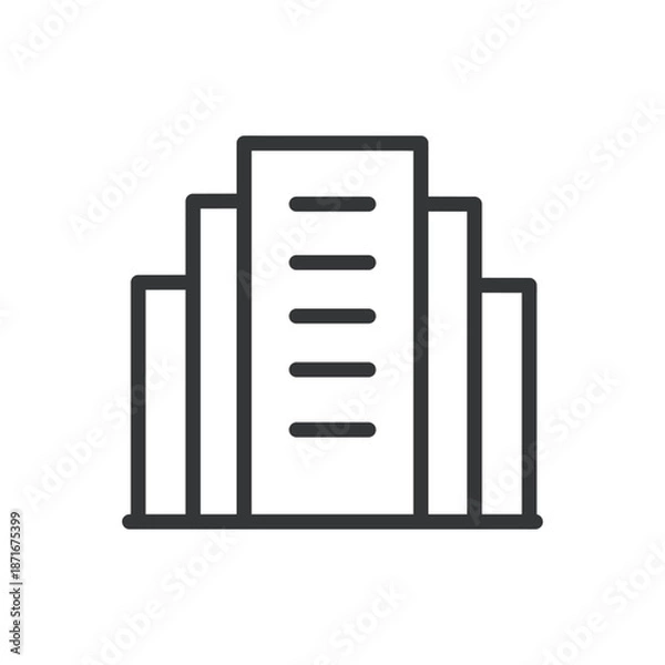 Obraz Building thin line icon