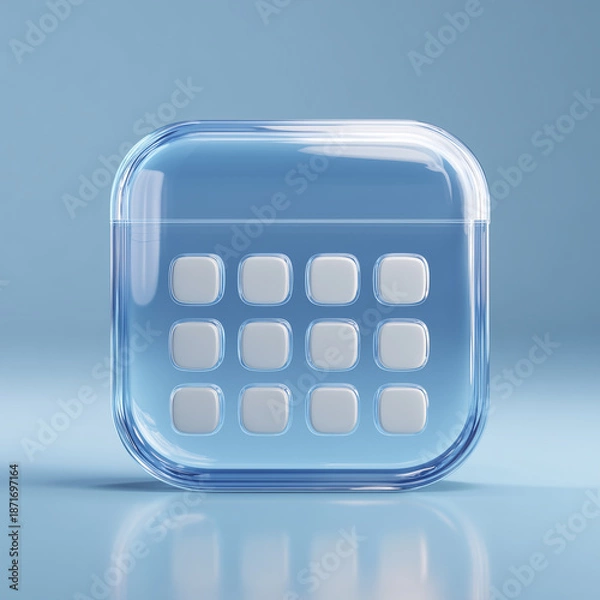 Obraz calculator icon on square internet button