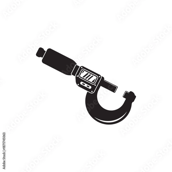 Fototapeta micrometer vector. simple micrometer precision icon vector