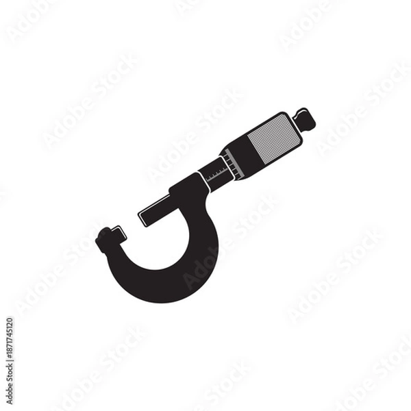 Fototapeta micrometer vector. simple micrometer precision icon vector