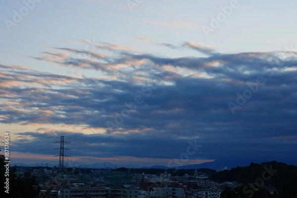 Obraz 美しい日没後の雲_754