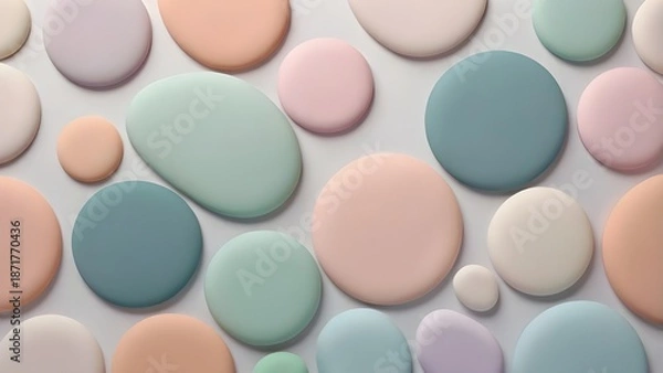 Obraz Floating Soft Shapes