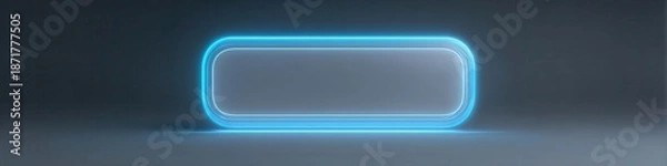 Obraz Glowing Blue Frame on Gradient Background for Design