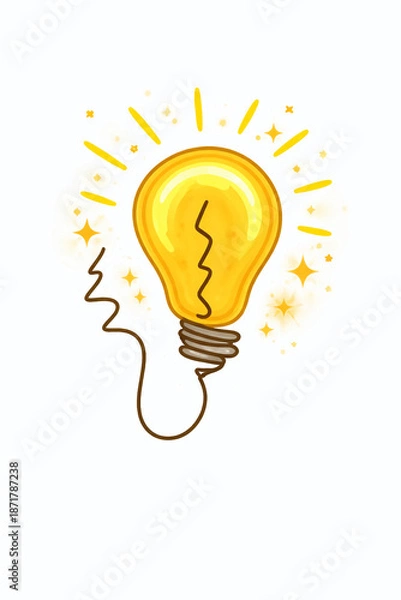 Obraz light bulb with idea