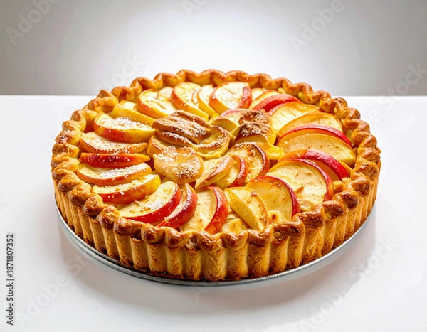 Obraz 디저트-베이커리-파이-애플파이-사과파이-애플 타르트-애플 플라워 파이-사과 콩포트