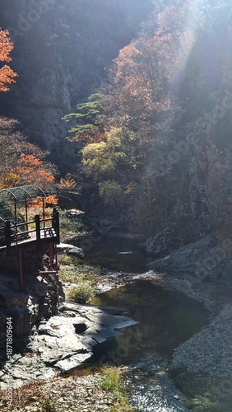 Obraz 한국에 있는 절곡계곡의 아름다운 가을 풍경