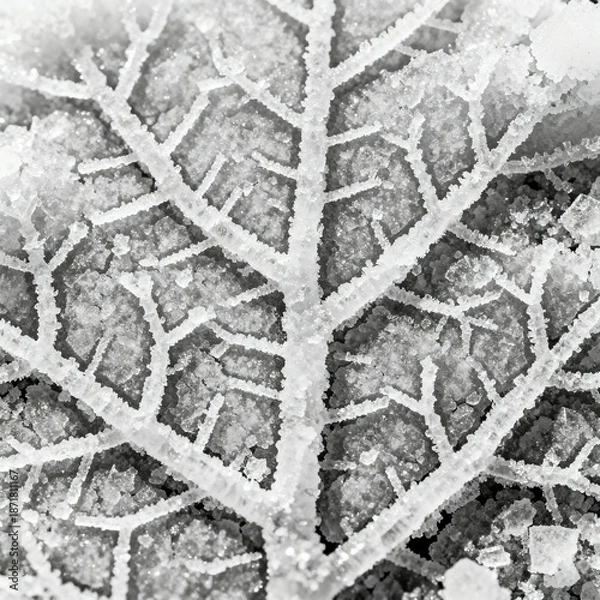 Fototapeta Texture Defined salt patterns to mimic leaf veins