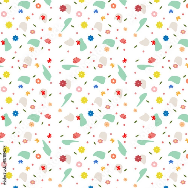 Obraz Seamless abstract floral pattern with colorful