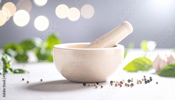 Obraz すり鉢で作る香り豊かなバジルペースト