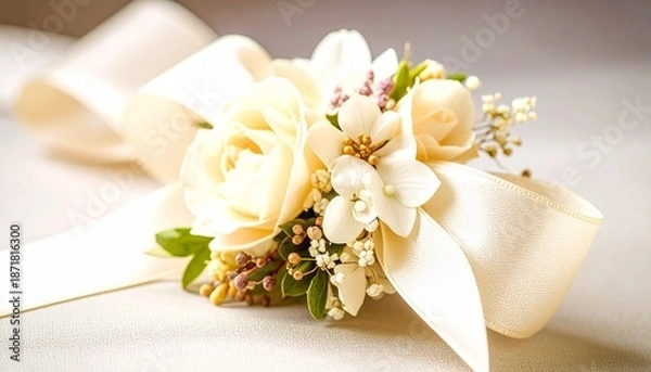 Obraz 柔らかな光に包まれたコサージュ