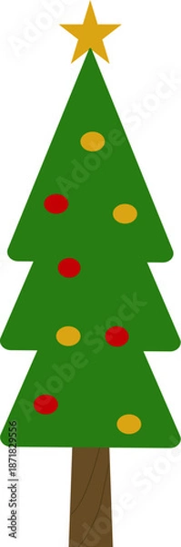Obraz christmas tree vector illustration
