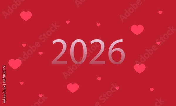 Fototapeta 2026 text with background design . 