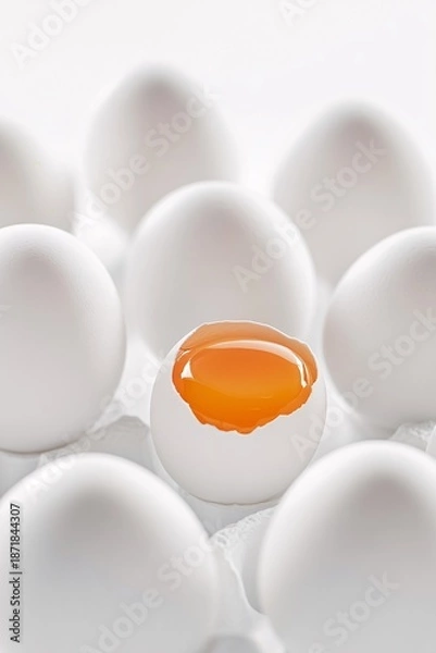 Obraz eggs on white background