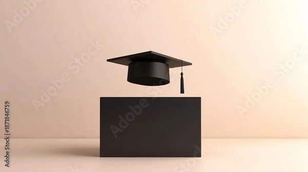 Obraz graduation cap and diploma