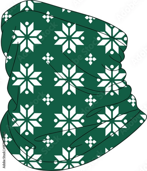 Obraz Snowflake Pattern Neck Gaiter Icon