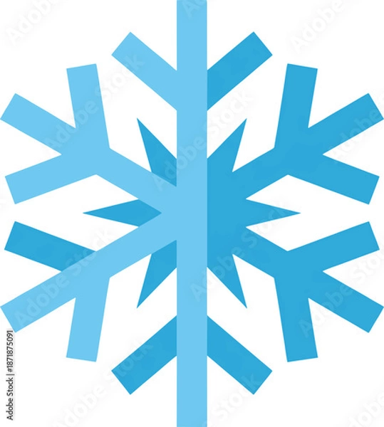 Obraz Large Snowflake Symbol Icon