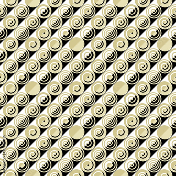 Fototapeta Seamless geometric pattern with circular shapes. Vector illustration.