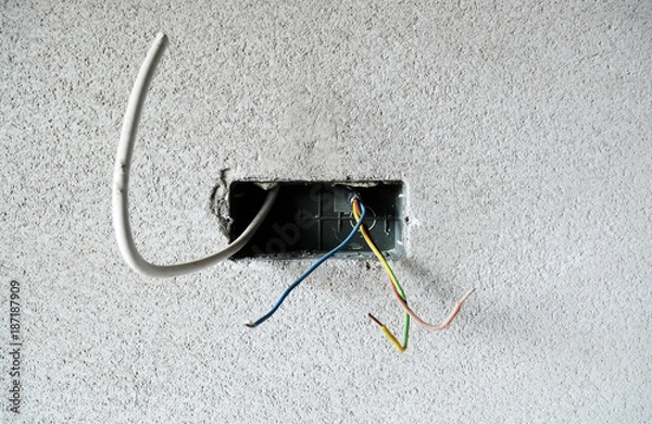 Obraz Electric wires in the wall
