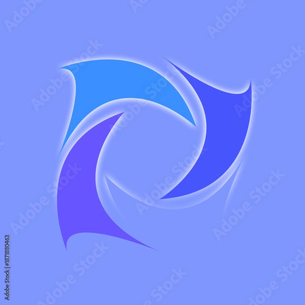 Fototapeta abstract blue background with arrows