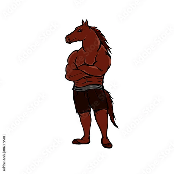 Obraz horse mascot vector illustration