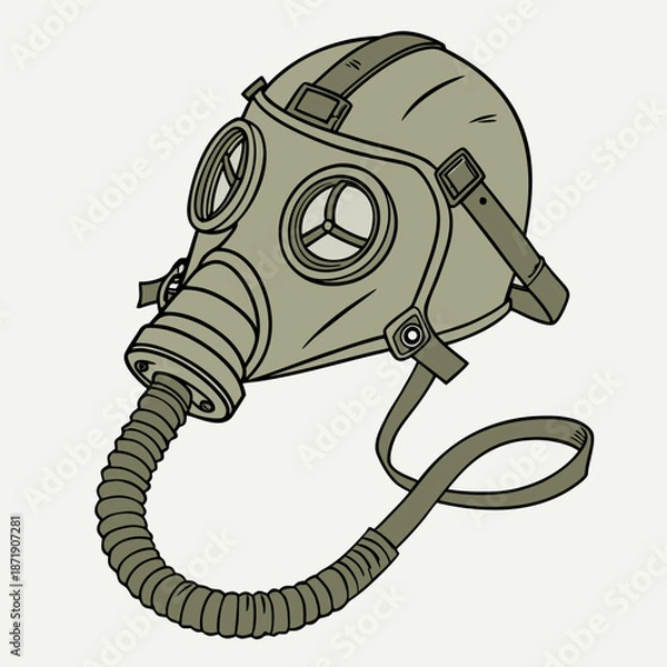 Obraz gas mask on white background