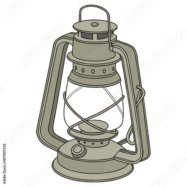 Obraz old oil lamp isolated