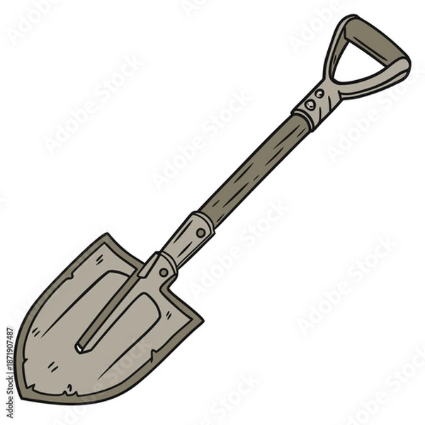 Obraz shovel isolated on white