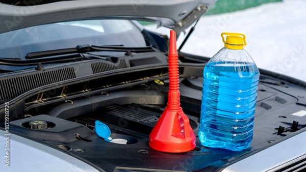 Obraz Winter liquid for car windshield