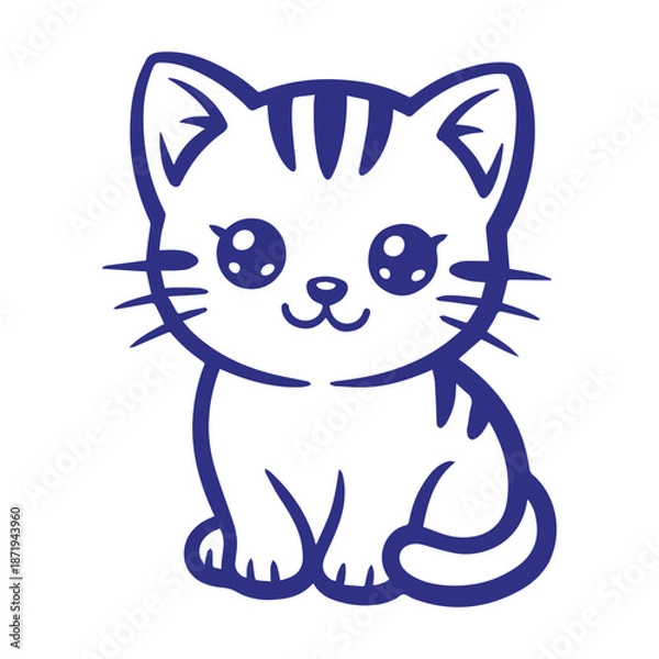 Obraz Kitten With Blushing Cheeks Svg