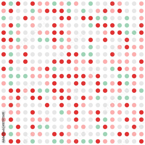 Obraz ドットパターン_赤と緑_背景透過