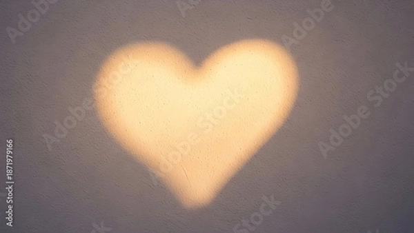 Fototapeta Heart shape shadow on wall