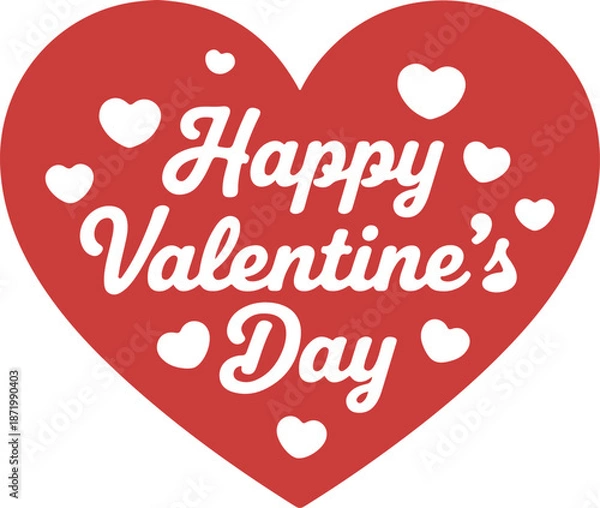 Obraz Happy Valentine's Day typography design