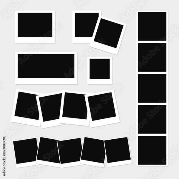 Obraz Instant Photo Set Vector Design.