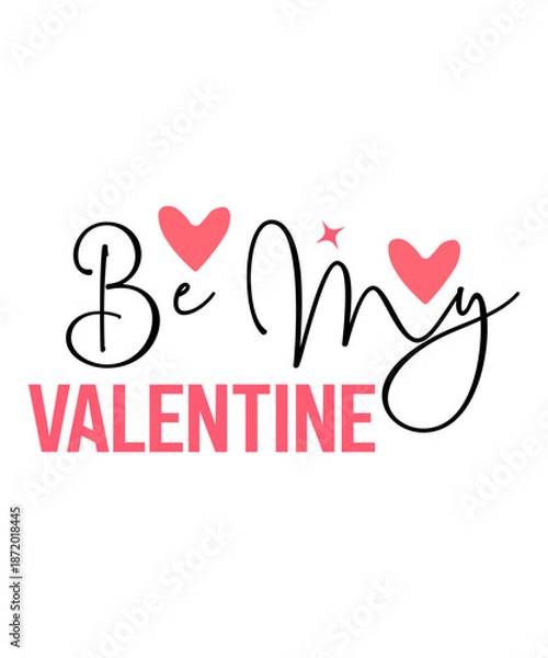Obraz Be My Valentine Handwritten Text