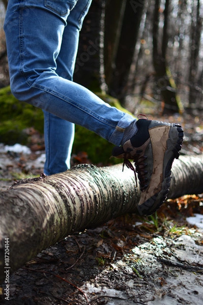 Obraz hiker in the trail 