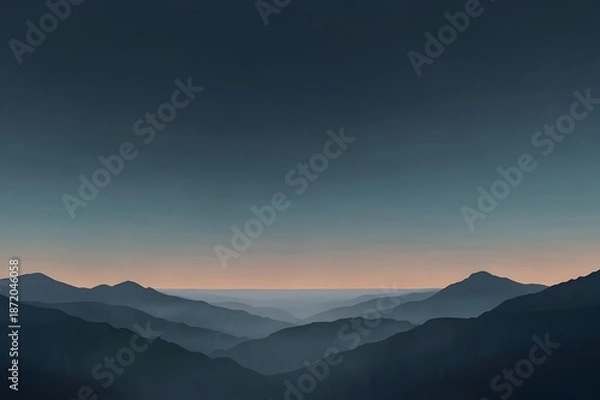 Obraz Muted blue gradient with soft light opening