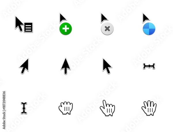 Obraz Modern Mouse Cursor and Status Icon Set