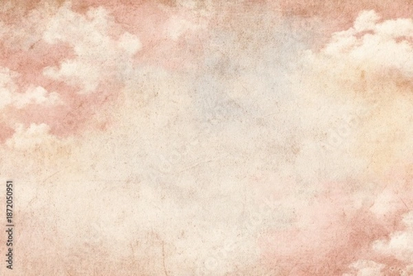 Fototapeta Distressed paper with clouds