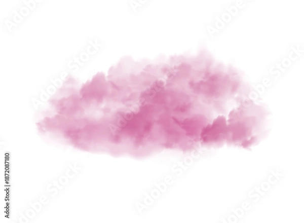 Fototapeta Realistic pink cloud vector 3D style isolated
