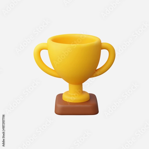 Obraz 3d Realistic Trophy vector illustration