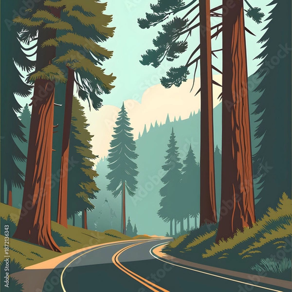 Obraz redwood highway trip