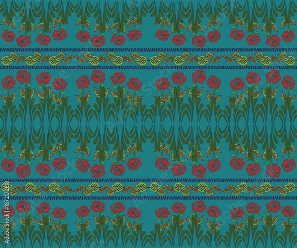 Fototapeta seamless floral pattern