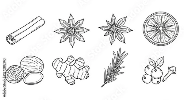 Obraz Assorted spices and ingredients