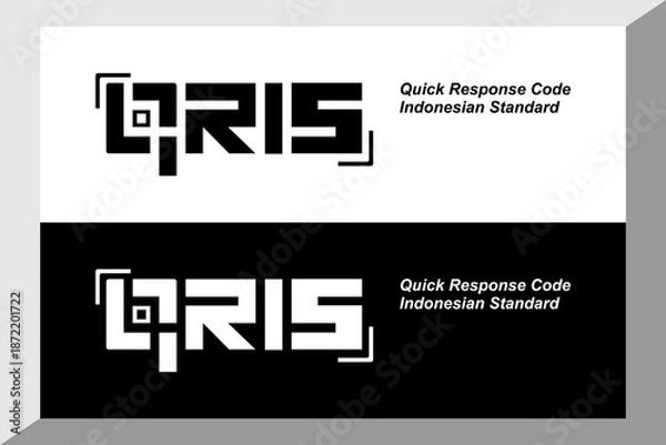 Obraz QRIS logo illustration quick response code indonesian standard