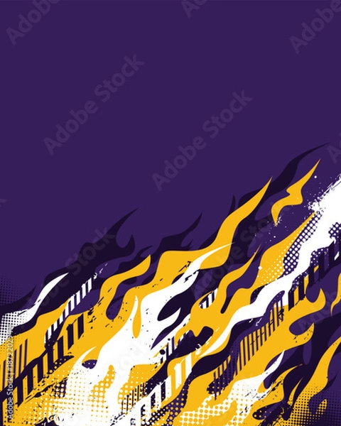 Obraz Abstract grunge fire vector illustration
