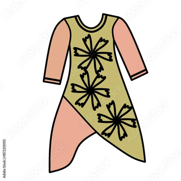 Obraz Floral embroidered tunic